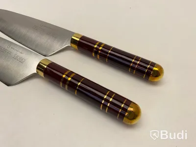 4 st. Kockkniv Bon Centuri Chefs Knife, 20 cm - 2 st. Marine blue och 2 st. Bordeaux red