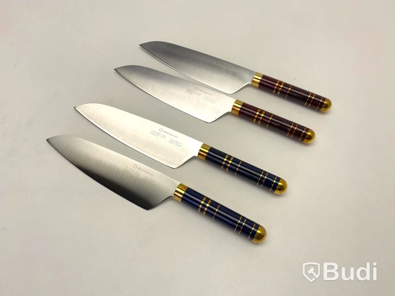 4 st. Kockkniv Bon Centuri Chefs Knife, 20 cm - 2 st. Marine blue och 2 st. Bordeaux red