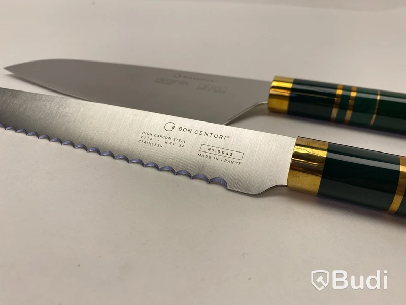 Kockkniv och brödkniv Bon Centuri, Saint Marquis green