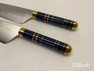 4 st. Kockkniv Bon Centuri Chefs Knife, 20 cm - 2 st. Marine blue och 2 st. Bordeaux red