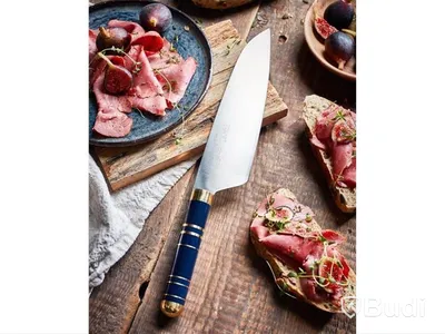 4 st. Kockkniv Bon Centuri Chefs Knife, 20 cm - 2 st. Marine blue och 2 st. Bordeaux red