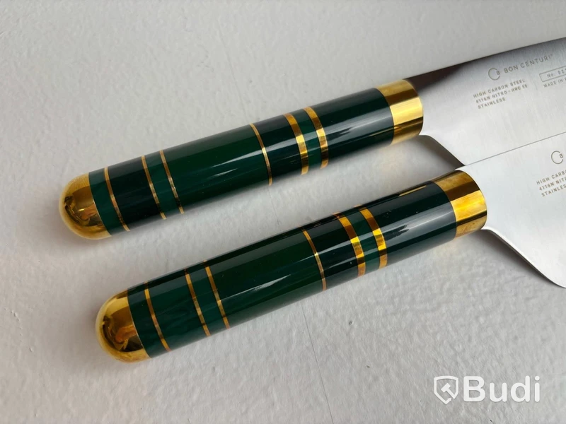 2 st. Kockkniv Bon Centuri Chefs Knife, 20 cm, Saint Marquis green.