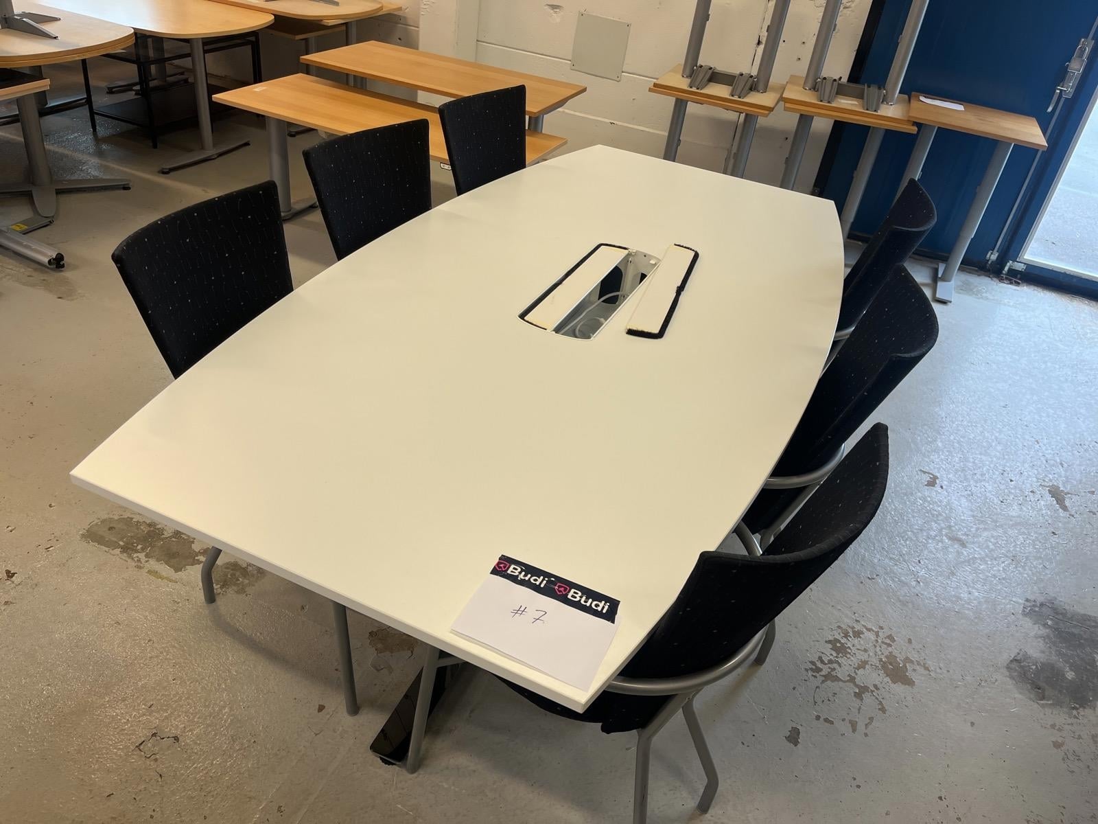 Konferensbord med stolar – 240x120 cm