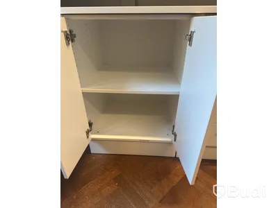 Arbetsbänk med skåp, inkl. överskåp
