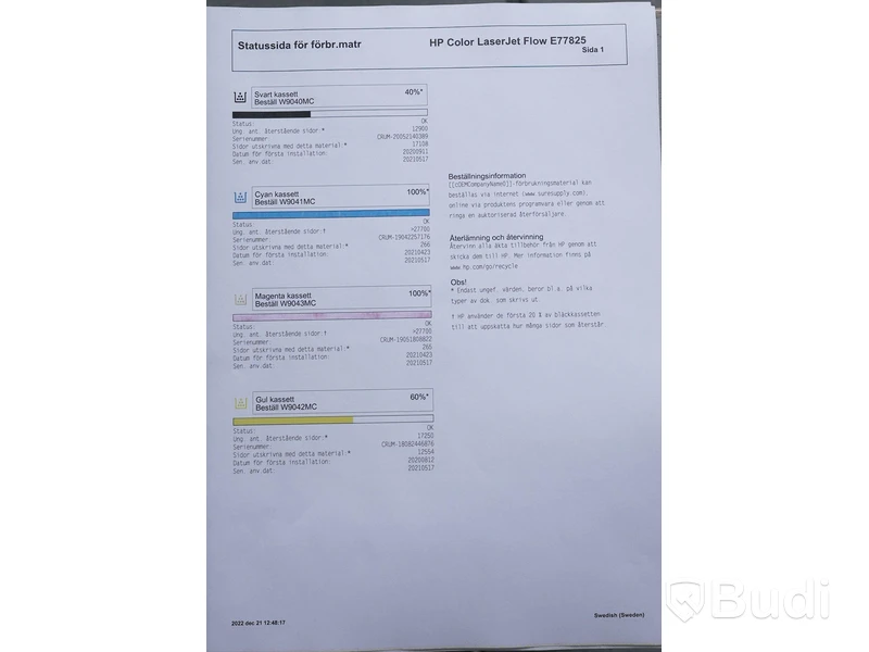 Skrivare - HP CNB8K4800W