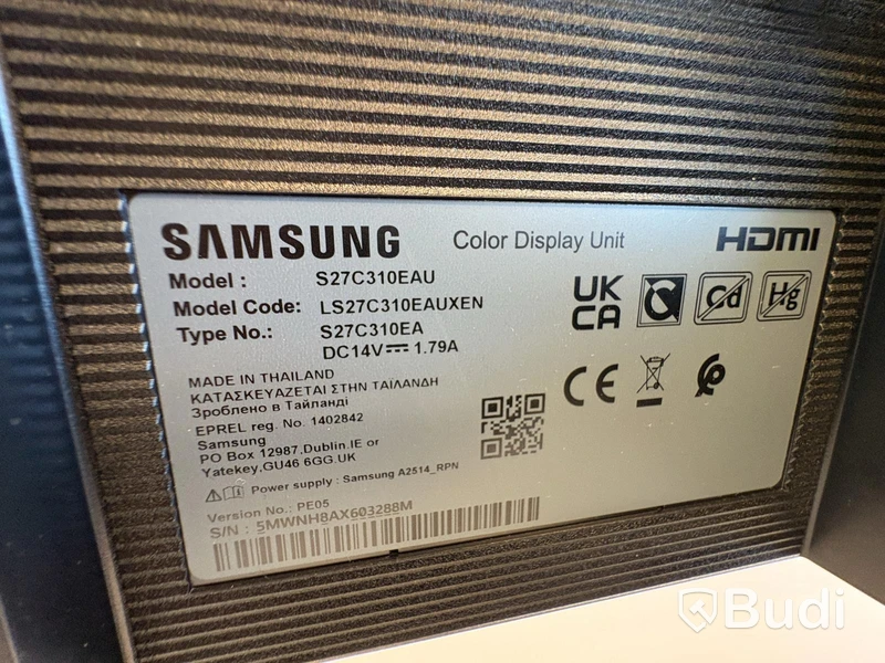 Samsung S27C310EAU Computer Monitor, 27 inches, HDMI
