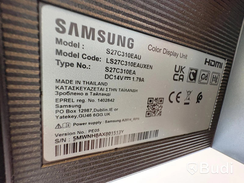 Datorskärm Samsung S27C310EAU, 27 tum, HDMI