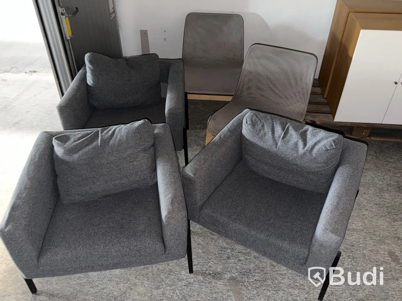 Loungefåtöljer, 5 st (3+2)