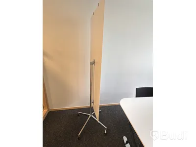 Mobile whiteboard on wheels