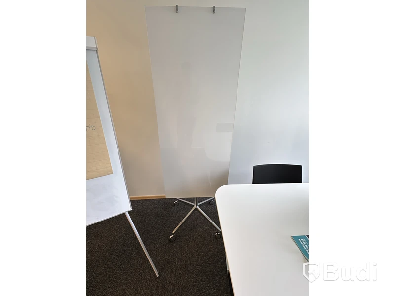 Mobile whiteboard on wheels