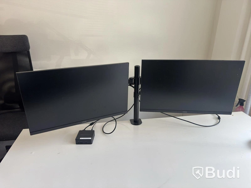 2 st. Datatskämar 24 tum, med dual display USBc dock