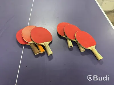 Ihopfällbart pingisbord inkl. 6 st. pingisracket