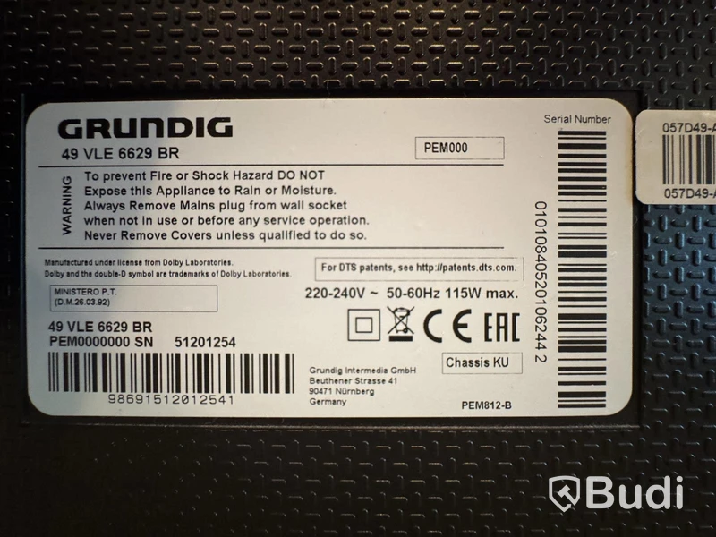 Tv-skärm 49 tum Grundig