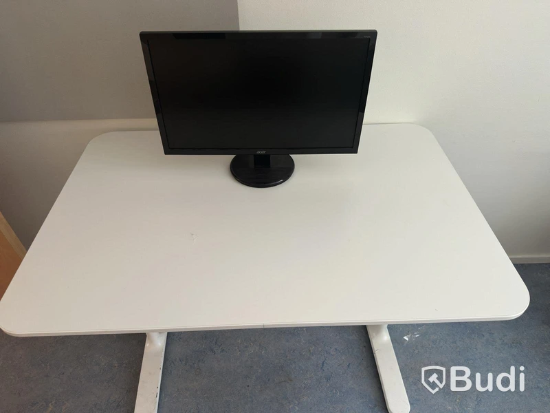 Desk incl. computer monitor