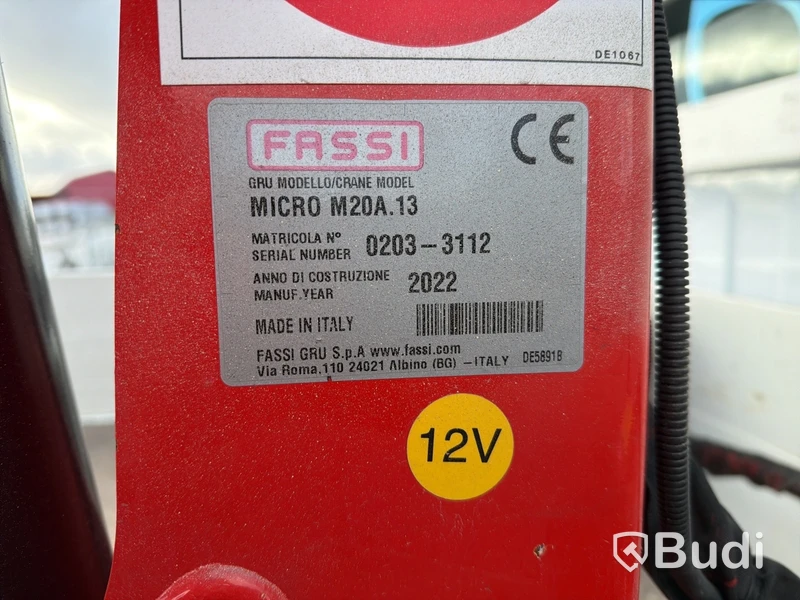 Kranbil Renault Master Chassi Cab 3.5 T 2.3 dCi FWD 2023 | Fassi M20A.13