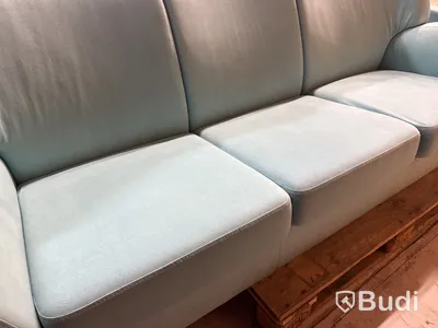 Designsoffa 3-sits, Brunstad (ljusblå)