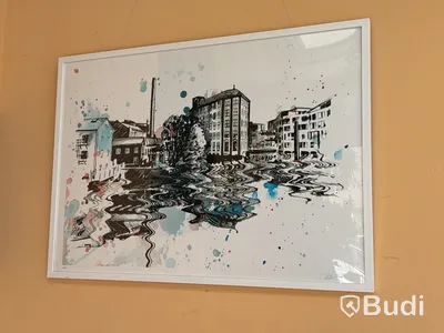 5 st tavlor, Norrköpingsmotiv, 100x70 cm / 150x110 cm