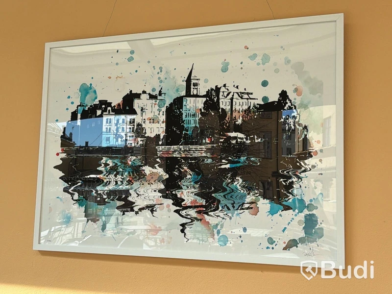 5 st tavlor, Norrköpingsmotiv, 100x70 cm / 150x110 cm