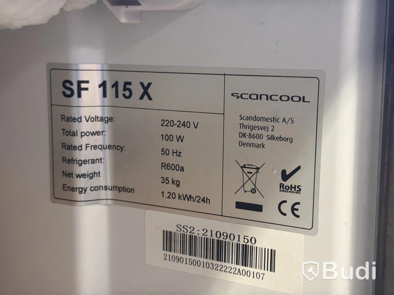 Frysskåp, Scancool SF 115 X