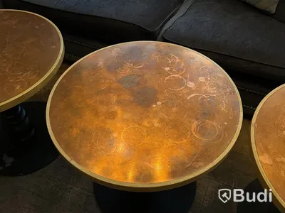 4 st loungebord, ∅ 60 cm, höjd 52 cm