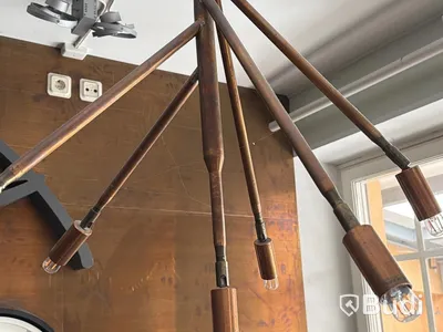 Taklampa, Örsjö, 'kvist' Jonas Bohlin, 6 armad, koppar