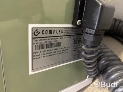 Laddbox Compleo Advanced Compact WM HC2, inkl. fördelningslåda med jordfelsbrytare och säkringar.
