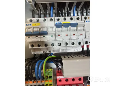 Wallbox Compleo Advanced Compact WM HC2, including distribution box with RCD and fuses.