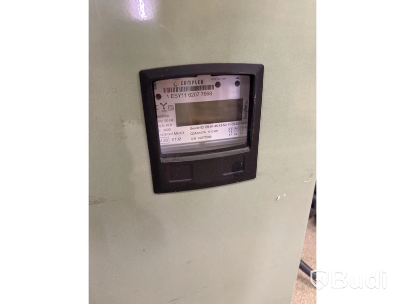 Wallbox Compleo Advanced Compact WM HC2, including distribution box with RCD and fuses.