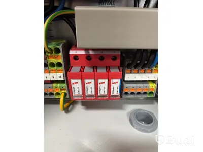 Wallbox Compleo Advanced Compact WM HC2, including distribution box with RCD and fuses.