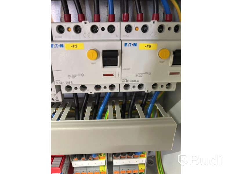 Wallbox Compleo Advanced Compact WM HC2, including distribution box with RCD and fuses.