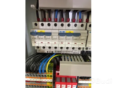 Wallbox Compleo Advanced Compact WM HC2, including distribution box with RCD and fuses.