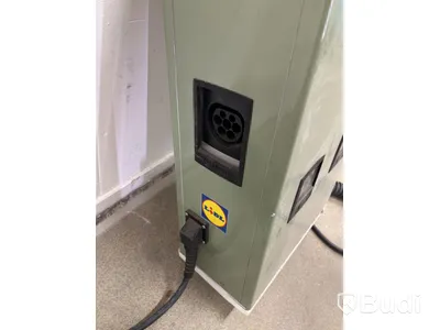 Wallbox Compleo Advanced Compact WM HC2, including distribution box with RCD and fuses.