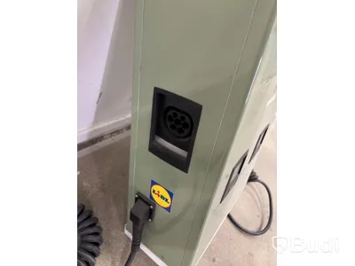 Wallbox Compleo Advanced Compact WM HC2, including distribution box with RCD and fuses.