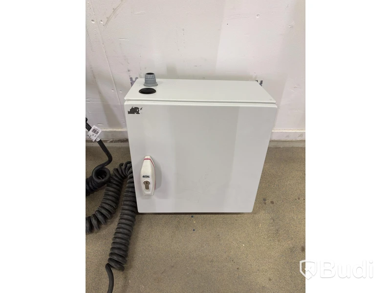 Wallbox Compleo Advanced Compact WM HC2, including distribution box with RCD and fuses.