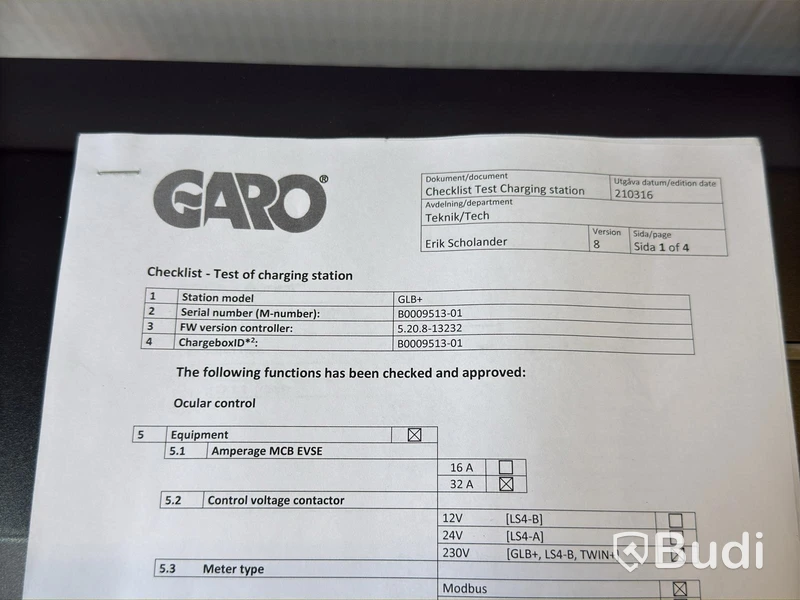 Laddbox Garo GLB-B-DCM-T222WO-R-LAN | 22 kW | 3-fas