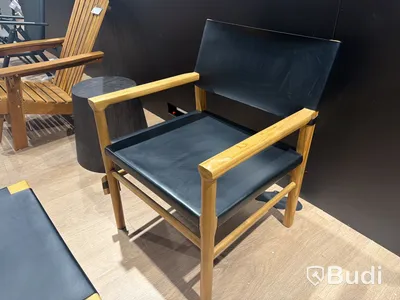 Loungefåtölj med pall, svart, Venture Home