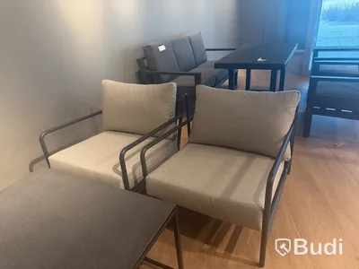 Lounge-set – 3-sits soffa, 2 fåtöljer + bord, Venture Home
