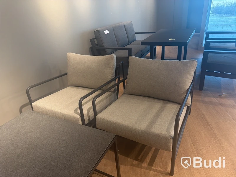 Lounge-set – 3-sits soffa, 2 fåtöljer + bord, Venture Home