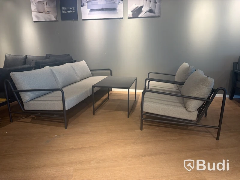 Lounge-set – 3-sits soffa, 2 fåtöljer + bord, Venture Home