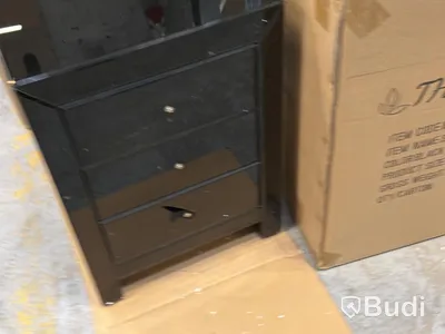 2 st sängbord, blanksvart