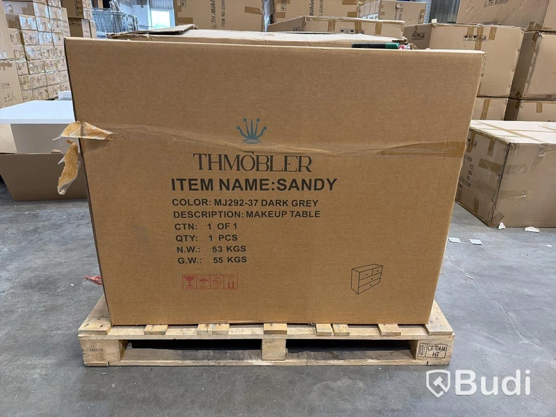 Byrå, grå sammet