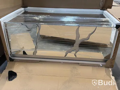 Soffbord i spegelglas/ silver