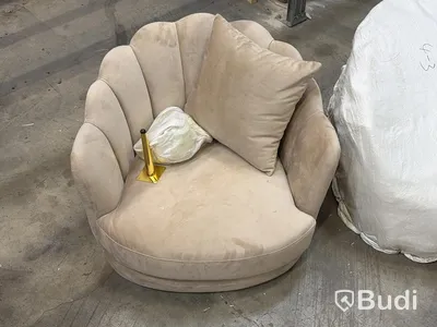 Fåtöljer, 2 st, beige sammet