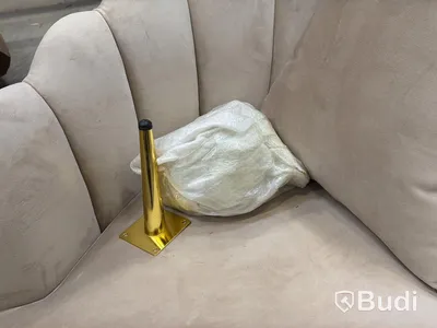 Fåtöljer, 2 st, beige sammet