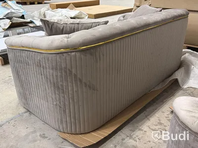 2 st soffor, 180-210 cm, grå sammet