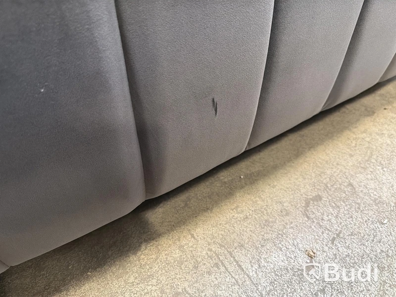 Soffgrupp 4 del - 2 fåtöljer, 3-sits soffa samt 2-sits soffa, grå sammet