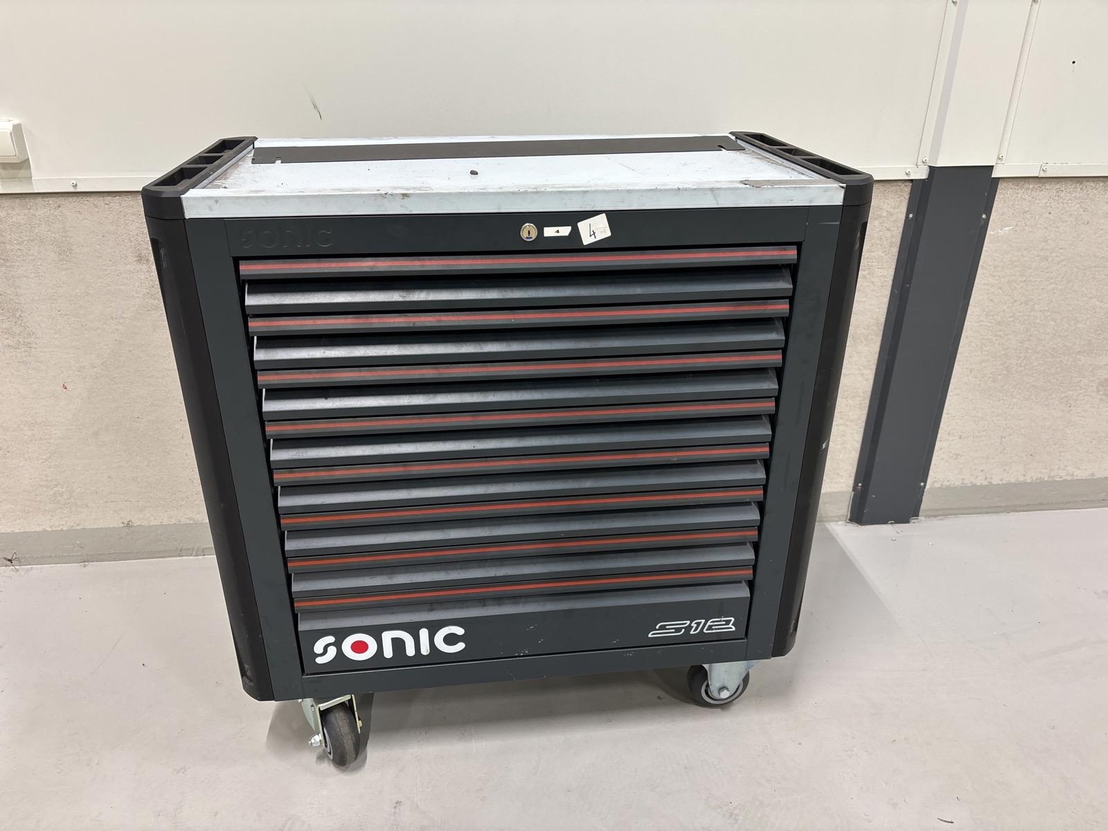 Verktygsvagn Sonic S12, inkl. innehåll
