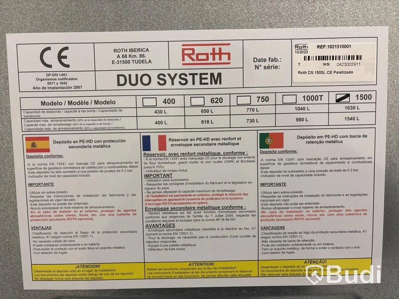 Tanksystem Roth DS 1500L