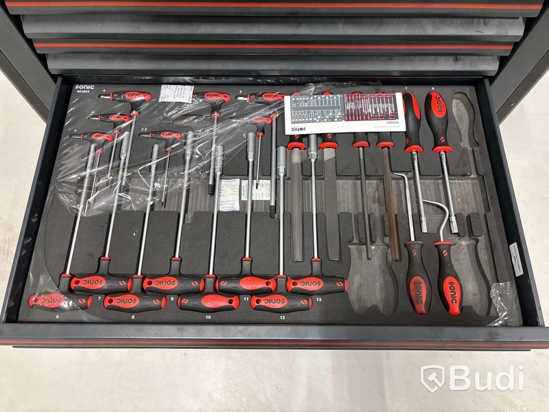 Sonic S12 tool trolley, incl. contents