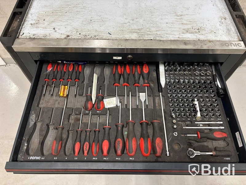 Sonic S12 tool trolley, incl. contents